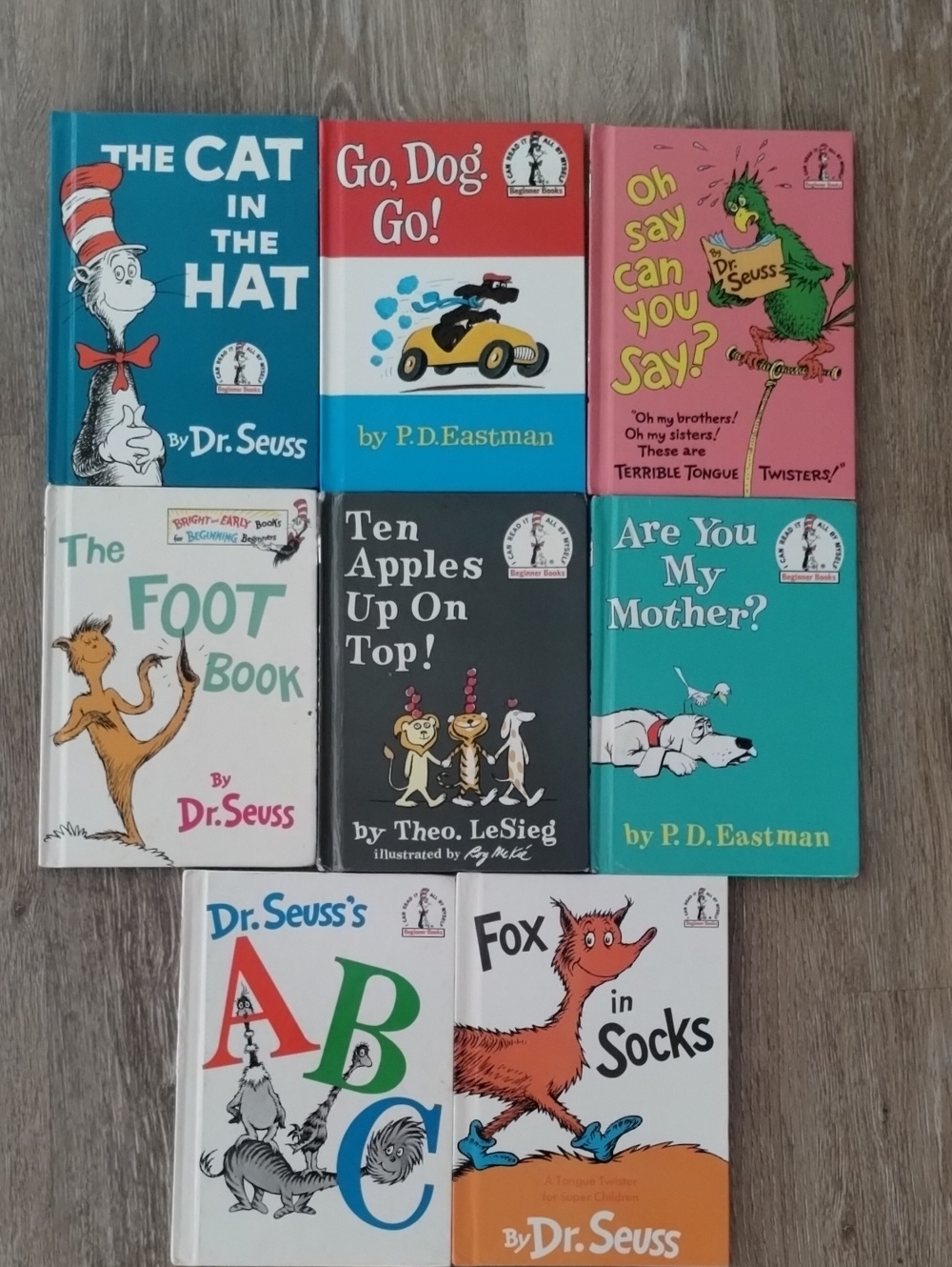 Lot of 8 Dr. Seuss I Can Read Beginner Children's Books Hardcover Cat In Hat
